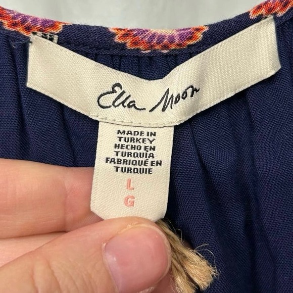 Womens Off Shoulder Dress Large Boho Smocking Flowy Floral Bloomcore Lightweight - Picture 6 of 13